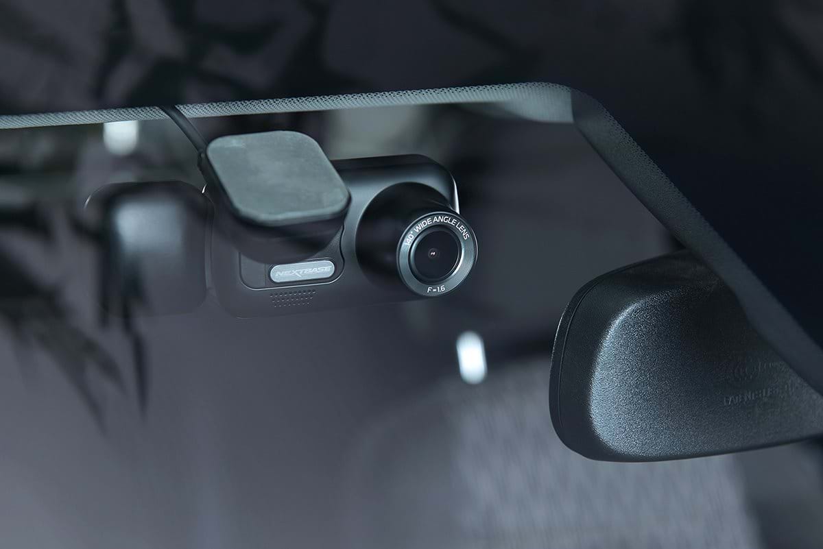 Dash Cam attached to the top of a wind screen